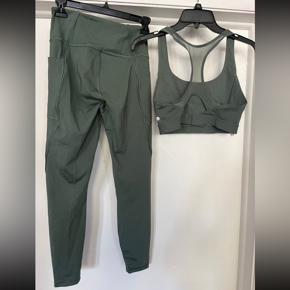 Victoria's Secret Sport Sage Green Sports Bra & Leggings Set Small Medium - Picture 7 of 15